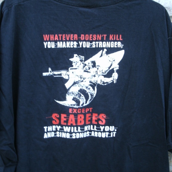 Seabees Back Design T-Shirt Size 3XL - Picture 3 of 8